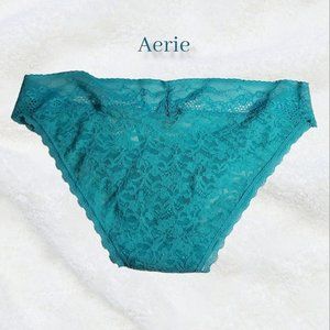 Aerie Lace Cheeky Low Rise Panty-Mint Green- Size Small- NWT